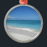 Beach Turks and Caicos Dream Beach Metalen Ornament<br><div class="desc">Op een dag genomen op een verlaten kade die bekend staat als Iguana Island... echt een van de mooiste stranden ter wereld!</div>