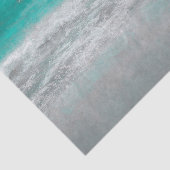 Beach Turquoise Coastal Ocean Waves Tropical Art Tissuepapier (Detail)