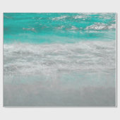 Beach Turquoise Ocean Waves Tropical Coastal Art Cadeaupapier (Vlak)
