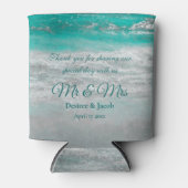 Beach Turquoise Tropical Coastal Ocean Waves Blikjeskoeler (Voorkant)