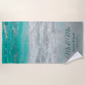 Beach Turquoise Tropical Ocean Waves Coastal Strandlaken (Voorkant)