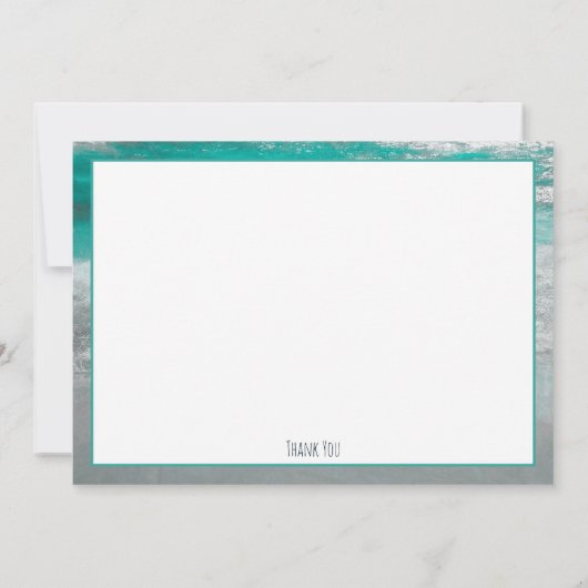 Beach Turquoise White Coastal Ocean Wave Bedankt (Achterkant)