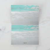 Beach Turquoise White Coastal Ocean Wave Bedankt (Binnen)