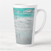 Beach Turquoise White Tropical Ocean Waves Coastal Latte Mok (Rechts)
