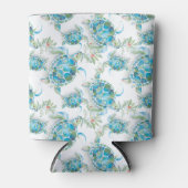 Beach Turquoise Zee Turtle Waterverf Blikjeskoeler (Voorkant)