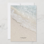 Beach Twins Baby Birth Photo Announcement Kaart (Achterkant)