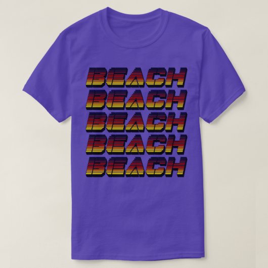 Beach Typografie T-shirt (Design voorkant)