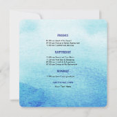 Beach | Uitnodigingen Seaside Bachelorette Weekend (Achterkant)