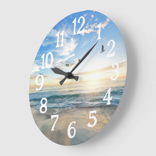 Beach Uitzicht Beauful Serene Ocean Large Clock Grote Klok (Hoek)