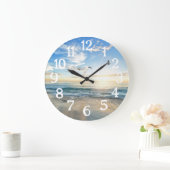 Beach Uitzicht Beauful Serene Ocean Large Clock Grote Klok (Huis)