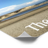 Beach uitzicht bij Santa Cruz Boardwalk Poster (Hoek)