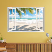 Beach Uitzicht Fake Window Home Kantoor Canvas Afdruk (Insitu (Woonkamer))
