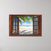 Beach Uitzicht Fake Window Home Kantoor Canvas Afdruk (Voorkant)