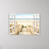 Beach Uitzicht Fake Window Home Kantoor Canvas Afdruk (Voorkant)