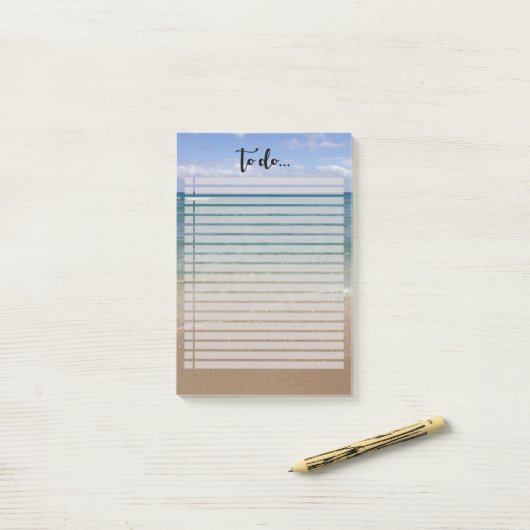 Beach Uitzicht om lijst uit te voeren Post-it® Notes (Op bureau)