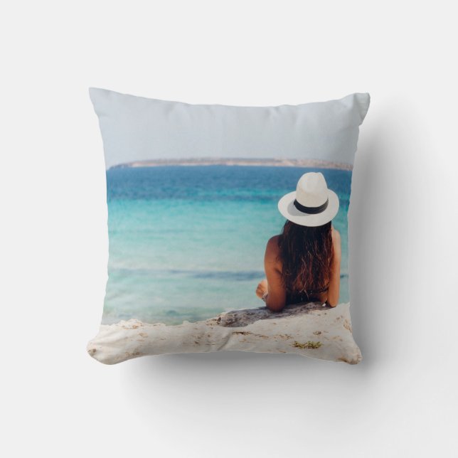 Beach Uitzicht Photo Pillow Kussen (Voorkant)