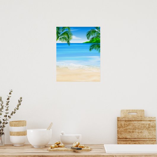 Beach Uitzicht Poster (Keuken)
