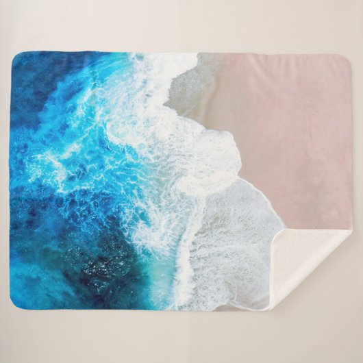 Beach Uitzicht Sherpa Deken (Voorkant (horizontaal))