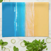 Beach uitzicht theedoek (Gevouwen)