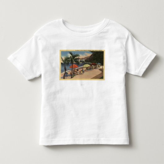 Beach Uitzicht voor Hotel St. Catherine Kinder Shirts (Voorkant)