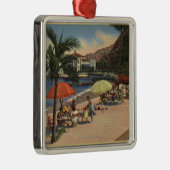 Beach Uitzicht voor Hotel St. Catherine Metalen Ornament (Rechts)