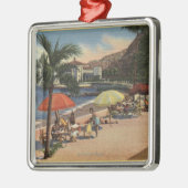 Beach Uitzicht voor Hotel St. Catherine Metalen Ornament (Links)