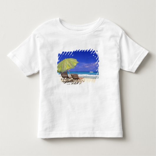 Beach Umbrella, Abaco, Bahamas Kinder Shirts (Voorkant)
