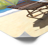 Beach Umbrella, Abaco, Bahamas Poster (Hoek)