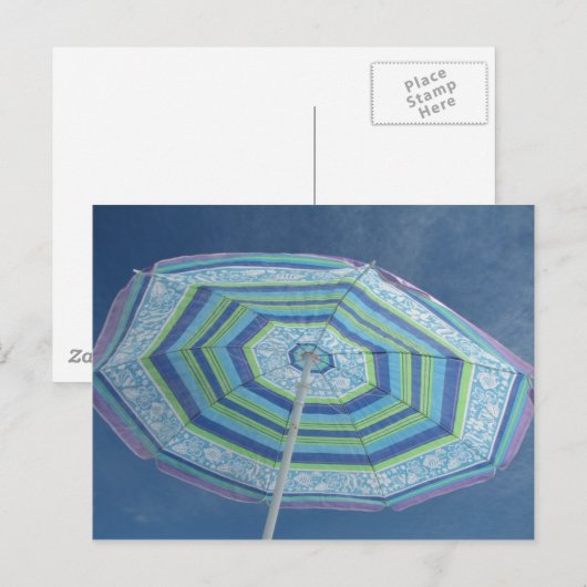 Beach Umbrella Briefkaart (Voorkant / Achterkant)