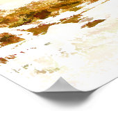 Beach, Umbrella en Chairs bij de Shore Poster (Hoek)