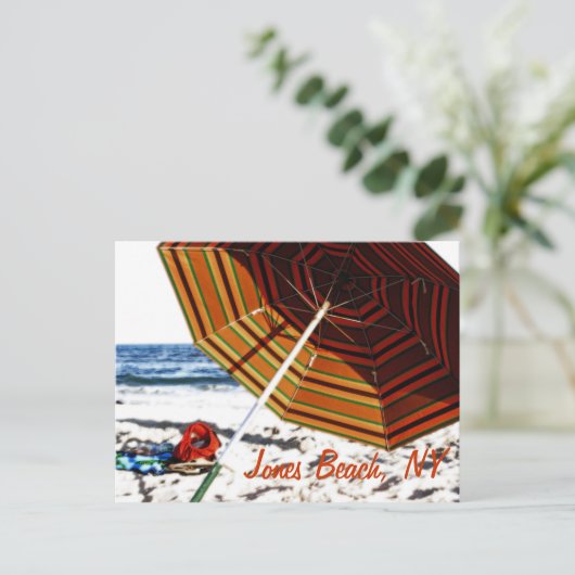 "Beach Umbrella Glow", Jones Beach, NY Briefkaart (Staand voorkant)