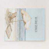 Beach Umbrella Ocean Sea Sand Serenity Legpuzzel (Horizontaal)