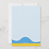 Beach Umbrella Party Invitation Kaart (Achterkant)