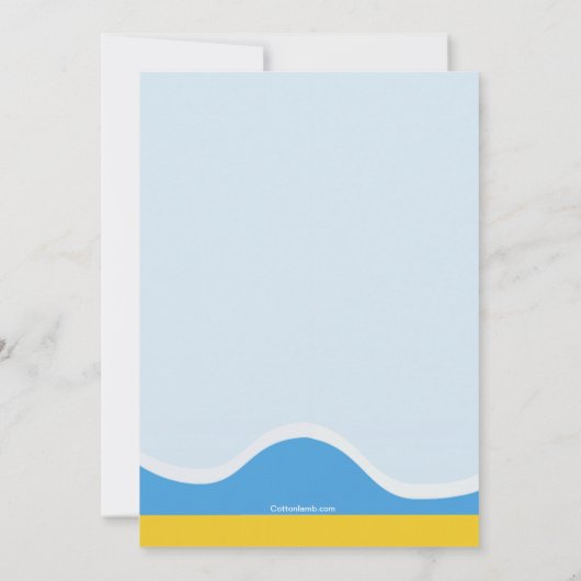 Beach Umbrella Party Invitation Kaart (Achterkant)