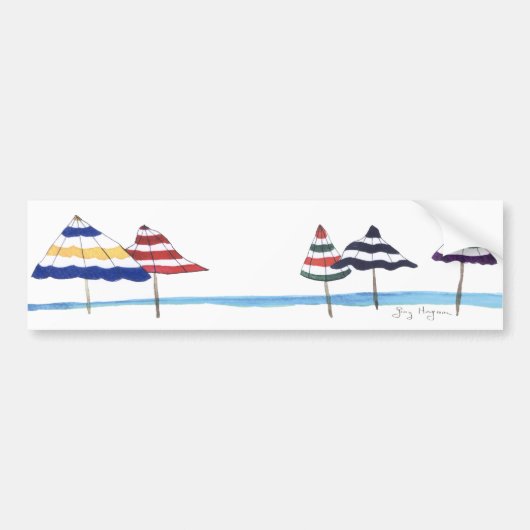 Beach Umbrellas Bumpersticker (Voorkant)
