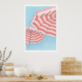 Beach Umbrellas Poster (Keuken)