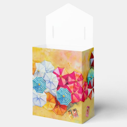 Beach Umbrellas Sand Bedankdoosjes (Geopend)