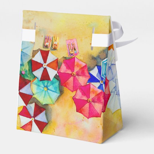 Beach Umbrellas Sand Bedankdoosjes (Achterkant)