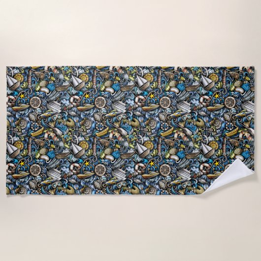 Beach Vacation Beach Towel Strandlaken (Voorkant)