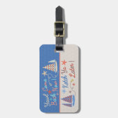 Beach Vacation | Funny Nautical Pun | Zeilboten Bagagelabel (Voorkant verticaal)