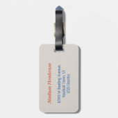 Beach Vacation | Funny Nautical Pun | Zeilboten Bagagelabel (Achterkant verticaal)