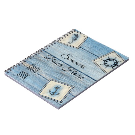 Beach Vacation Home House Gastenboek Inloggen Notitieboek (Linkerzijde)