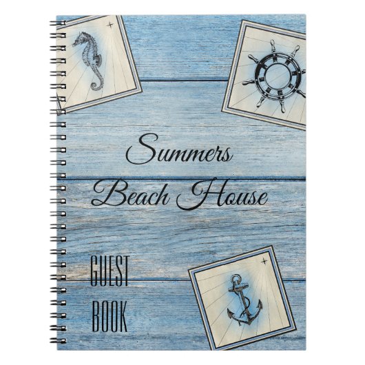 Beach Vacation Home House Gastenboek Inloggen Notitieboek (Voorkant)