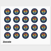 Beach Vacation House Family Reunion Nautical Ronde Sticker (Vel)