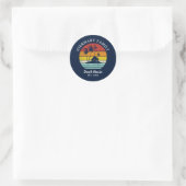 Beach Vacation House Family Reunion Nautical Ronde Sticker (Tas)
