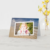 Beach Vacation Photo Memory Kaart (Gele Bloem)