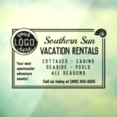 Beach Vacation Rental Custom Logo Easy Adverteren Raamsticker (Vel 3)
