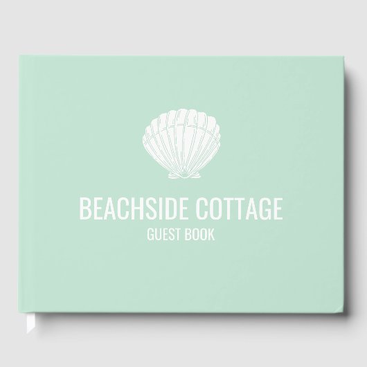 Beach Vacation Rental Mint Shell Modern Airbnb Gastenboek (Voorkant)