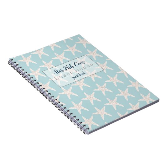 Beach Vacation Rental Star Theme Guest Book Notitieboek (Rechterzijde)