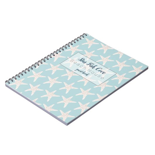 Beach Vacation Rental Star Theme Guest Book Notitieboek (Linkerzijde)
